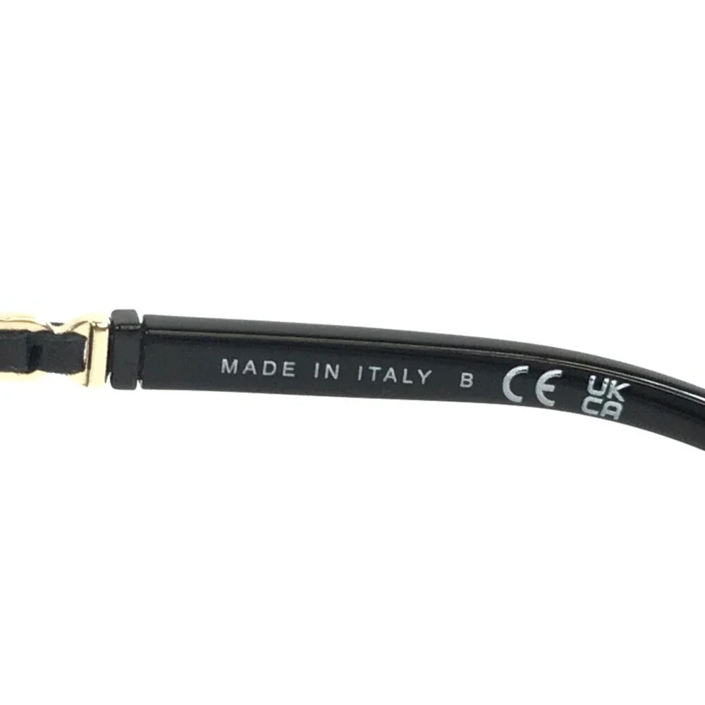 Chanel Eyeglasses Frames 3408-Q c.622 Black Gold Woven Leather 54-16-140